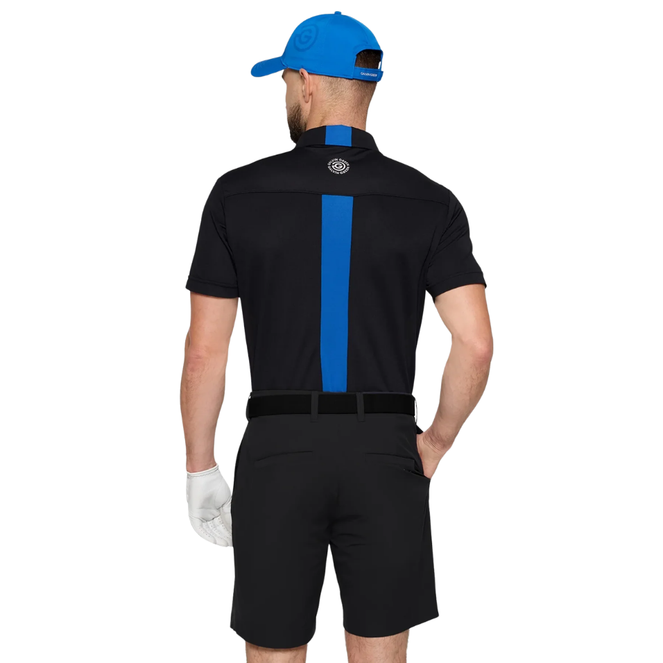 GALVIN GREEN MITCHELL POLO - BLACK/ROYAL BLUE/WHITE