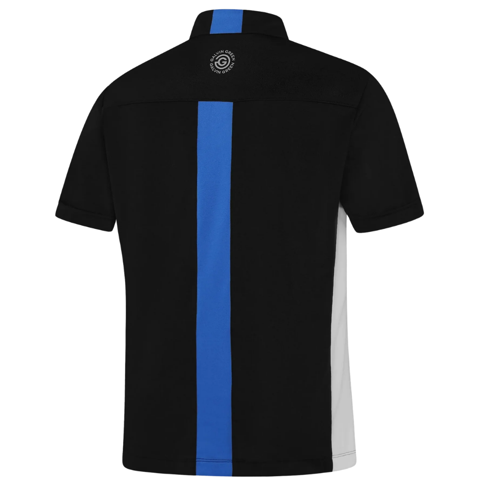 GALVIN GREEN MITCHELL POLO - BLACK/ROYAL BLUE/WHITE
