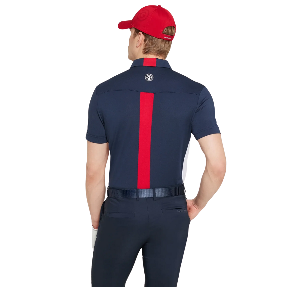 GALVIN GREEN MITCHELL POLO - NAVY/WHITE/RED