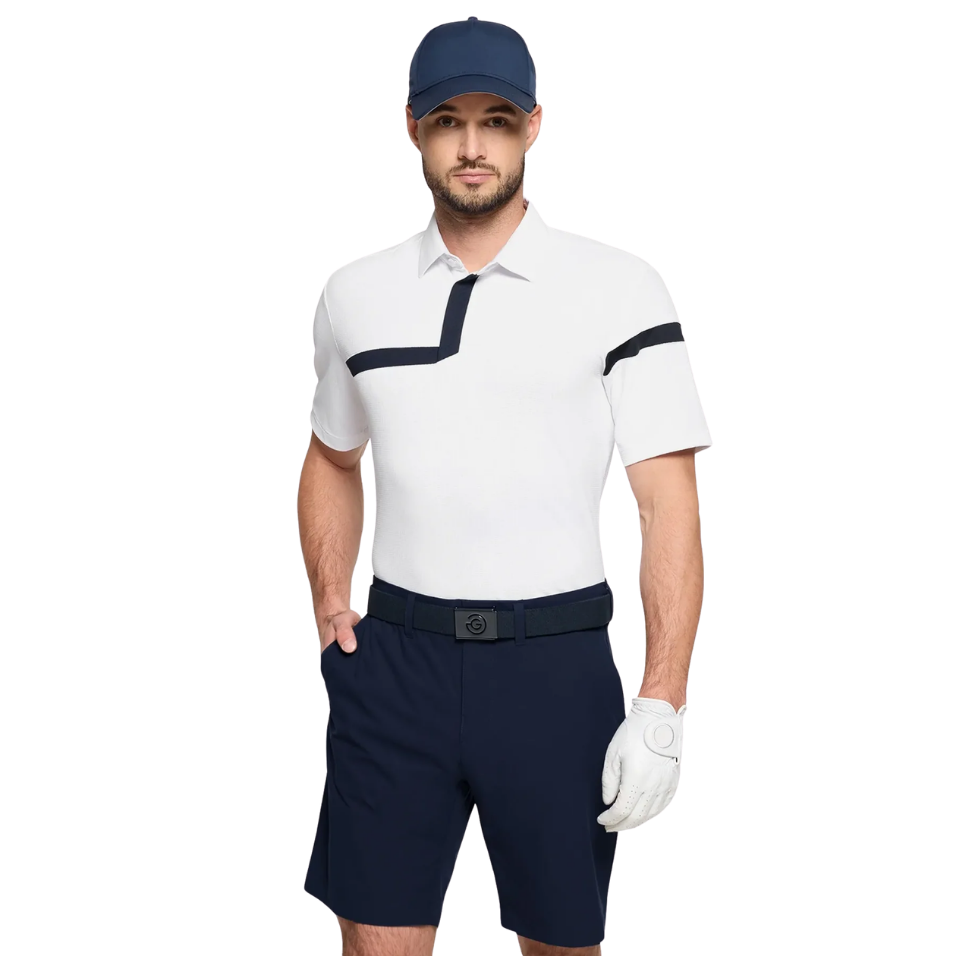 GALVIN GREEN MORLEY POLO - WHITE/NAVY