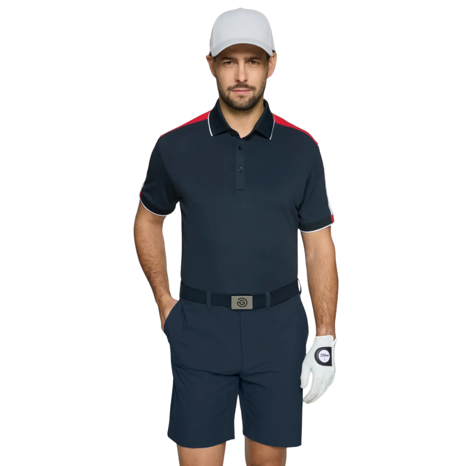 GALVIN GREEN MULLIGAN POLO - NAVY/RED/WHITE