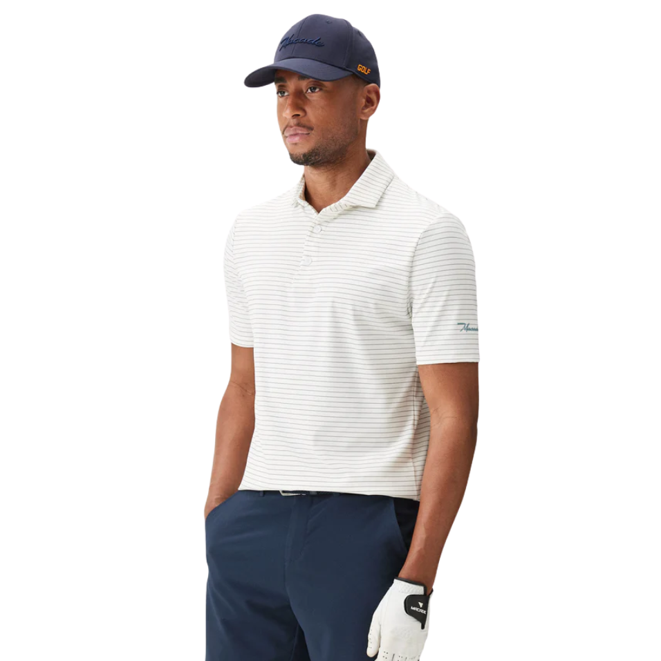 MACADE CORE WHITE TX STRIPE POLO
