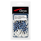 ORYX 4 STRIPE EXTRA LONG BLUE/WHITE PLASTIC TEE - 50 PACK