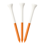 ORYX 2 3/4 WHITE/ORANGE WOODEN TEE - 15 PACK