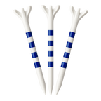 ORYX 4 STRIPE EXTRA LONG 2 3/4 BLUE/WHITE PLASTIC TEE - 12 PACK