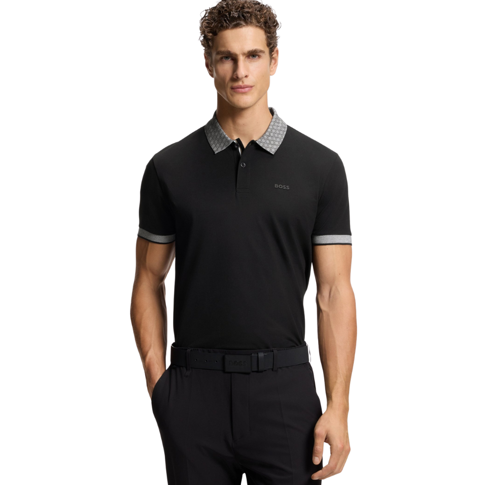 HUGO BOSS CHIP PADDY POLO - BLACK