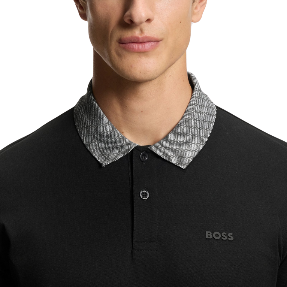 HUGO BOSS CHIP PADDY POLO - BLACK