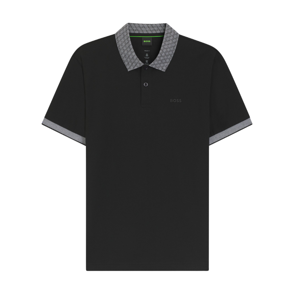 HUGO BOSS CHIP PADDY POLO - BLACK