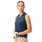 MACADE PAIGE SLEVELESS POLO - STEEL BLUE