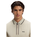 HUGO BOSS PHILIX GOC SLIM-FIT POLO - BEIGE