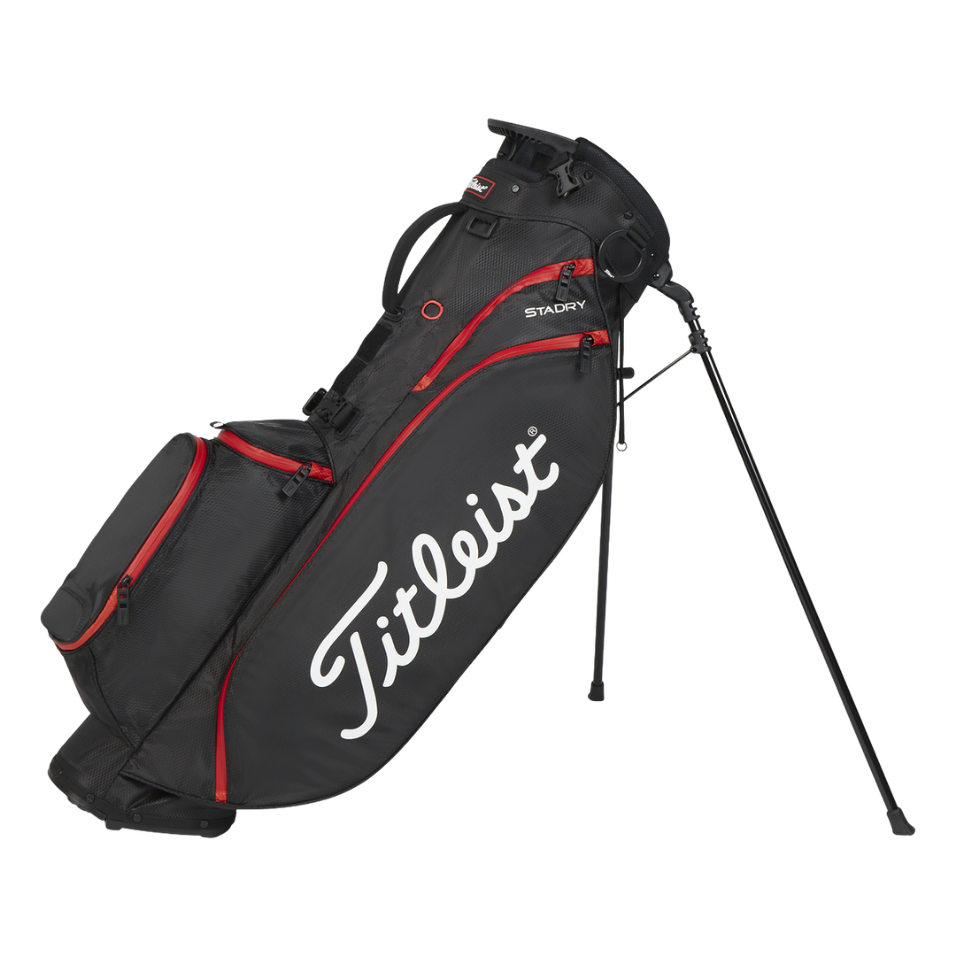 TITLEIST PLAYERS 4 STADRY STAND BAG - BLACK/RED
