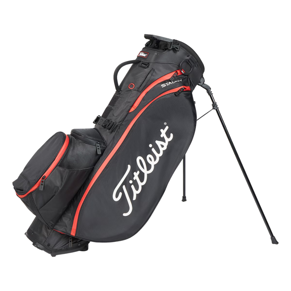 TITLEIST PLAYERS 5 STADRY STAND BAG - BLACK/RED