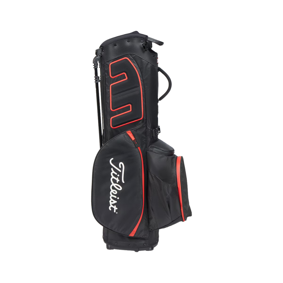 TITLEIST PLAYERS 5 STADRY STAND BAG - BLACK/RED