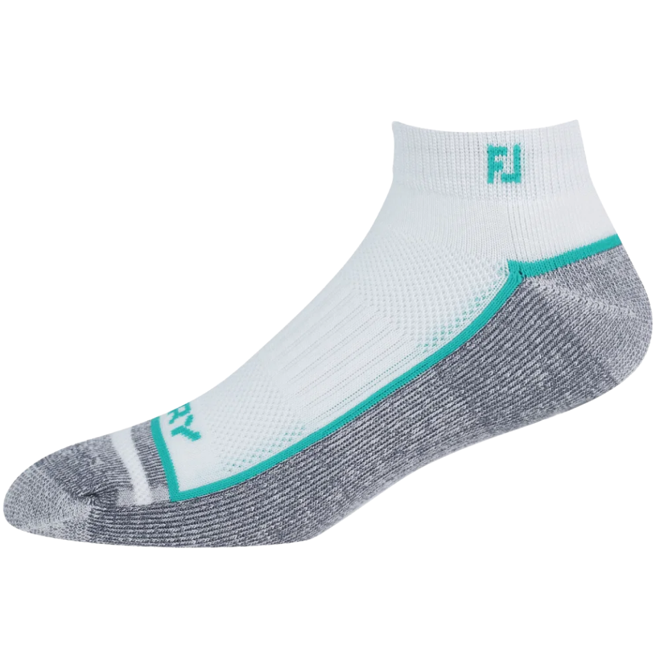 FOOTJOY PRODRY SPORT ASORTED SOCKS - WHITE/SEA GLASS/CHARCOAL