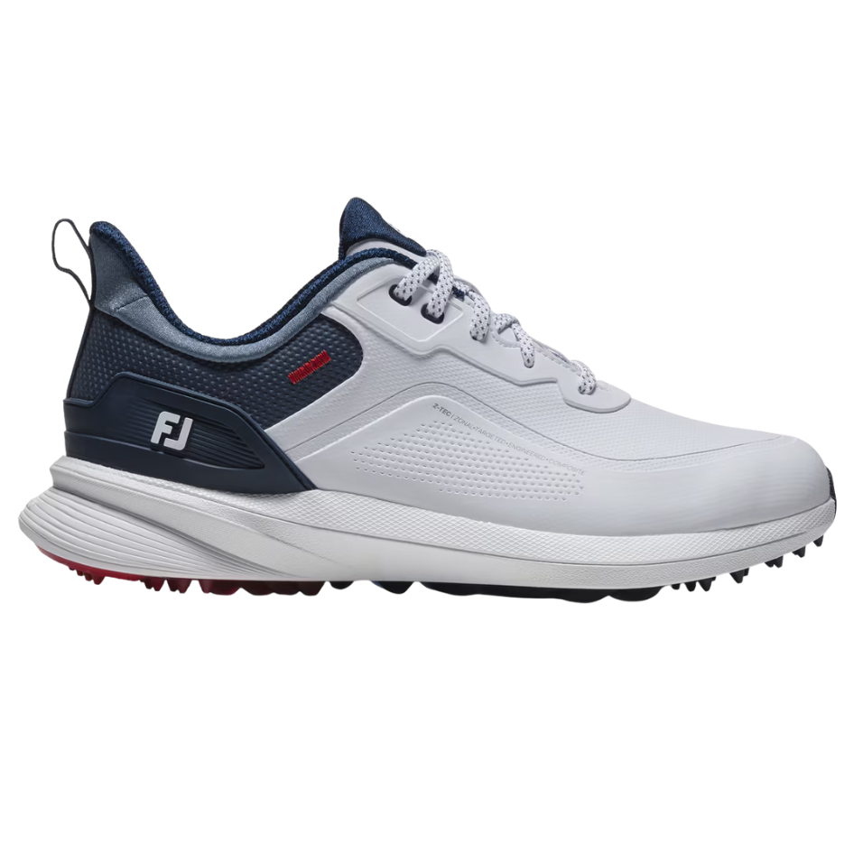 FOOTJOY 2026 PRO SL SPIKELESS GOLF SHOE - WHITE/BLUE/RED