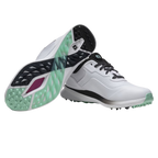 FOOTJOY 2026 PRO SL SPIKELESS GOLF SHOE - WHITE/BLACK/TEAL