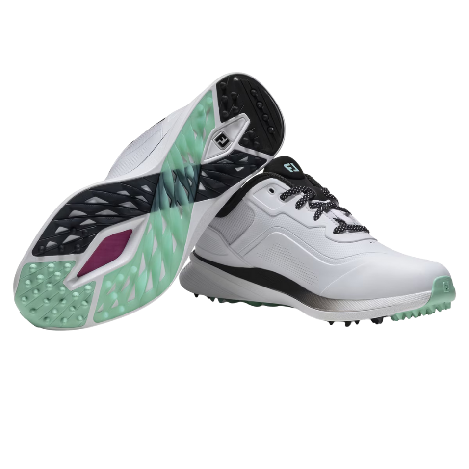 FOOTJOY 2026 PRO SL SPIKELESS GOLF SHOE - WHITE/BLACK/TEAL