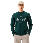 MACADE INTARSIA KNIT CREWNECK SWEATER - PINE GREEN