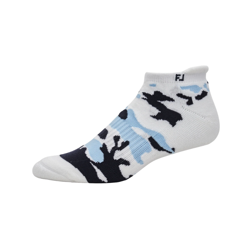 FOOTJOY PRODRY ROLL-TAB SOCKS - WHITE CAMO