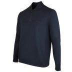 HUGO BOSS KN TERRACE QUARTER ZIP MIDLAYER - DARK NAVY