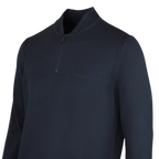 HUGO BOSS KN TERRACE QUARTER ZIP MIDLAYER - DARK NAVY