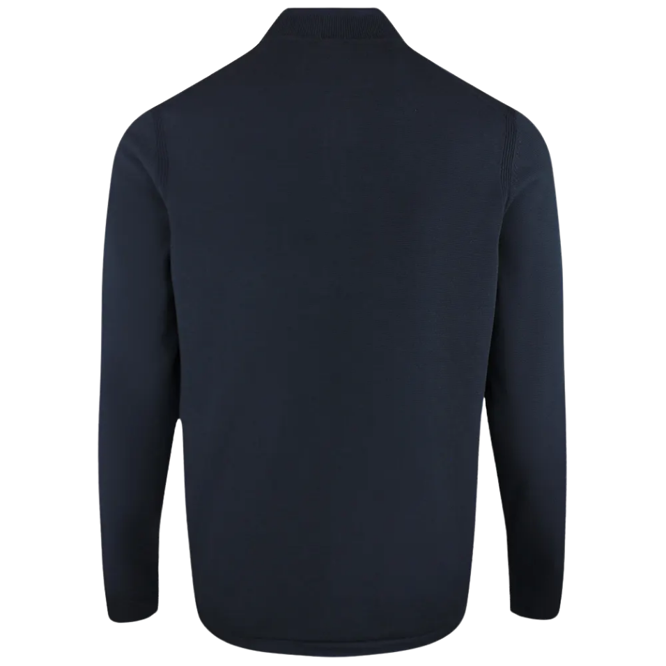 HUGO BOSS KN TERRACE QUARTER ZIP MIDLAYER - DARK NAVY