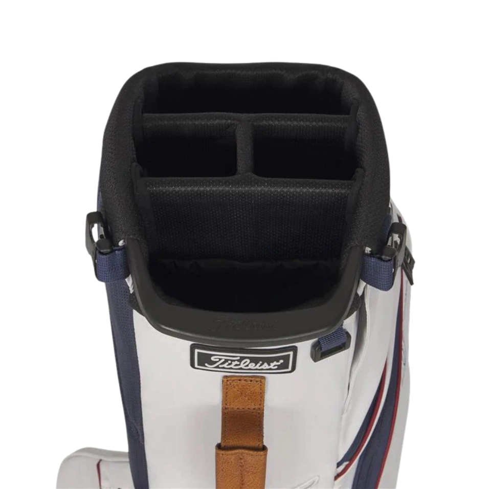 TITLEIST PLAYERS S4 STAND BAG - WHITE/BURGUNDY/NAVY (LIMITED EDITION)