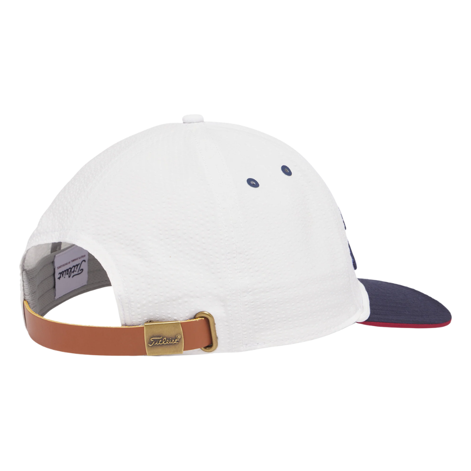 TITLEIST PLAYERS SEERSUCKER CAP - WHITE/NAVY/RED (LIMITED EDITION)