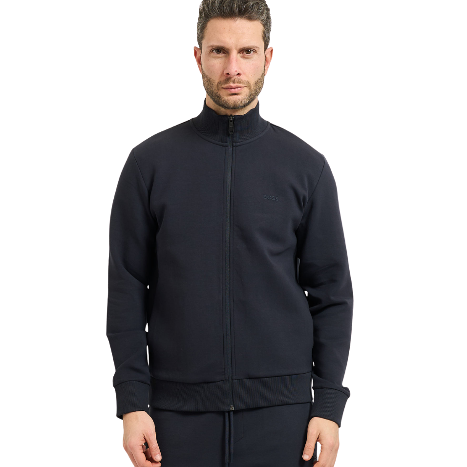 HUGO BOSS SKAZ ZIP-UP SWEATSHIRT - DARK NAVY