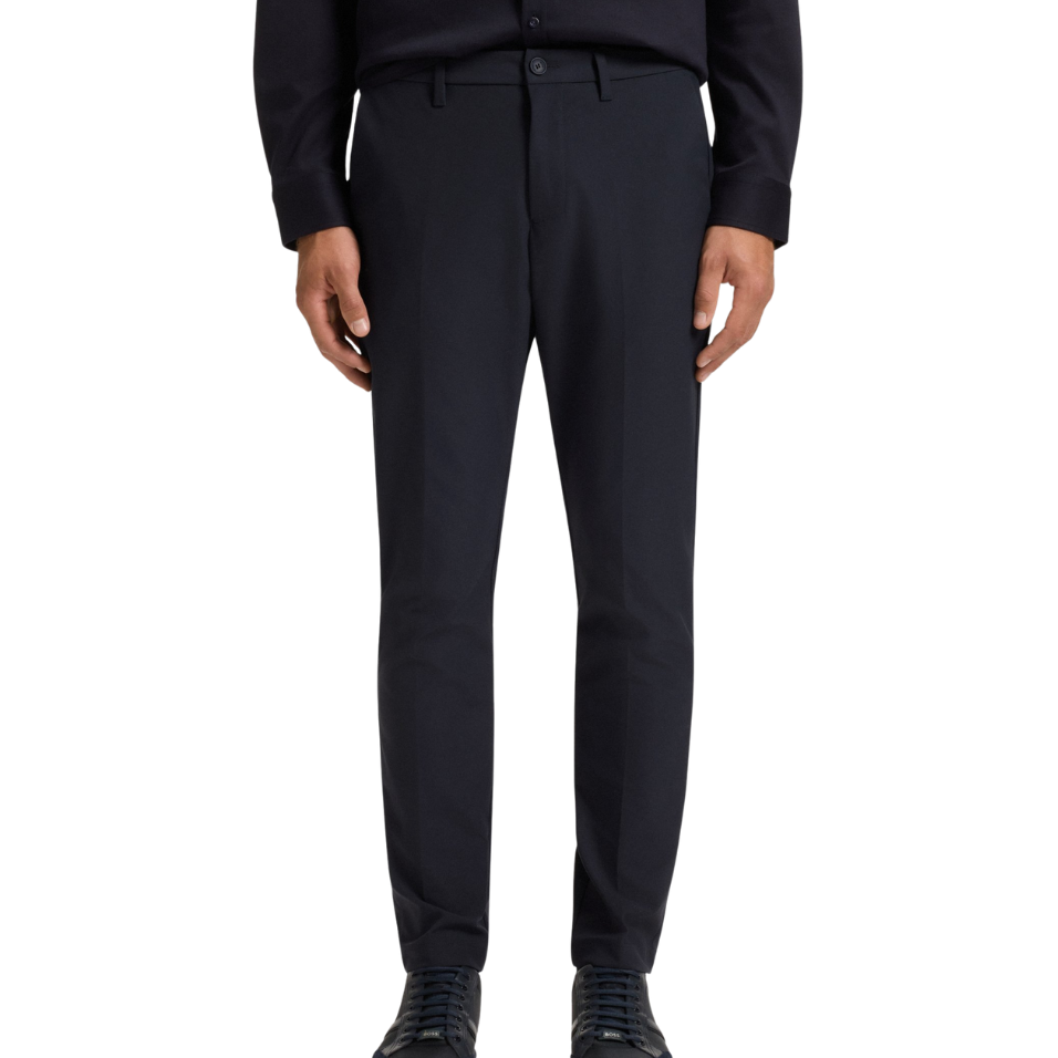 HUGO BOSS SLIM-FIT TROUSERS - DARK BLUE