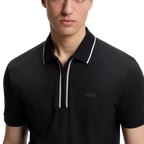 HUGO BOSS PHILIX ACTIVE SLIM-FIT POLO - BLACK