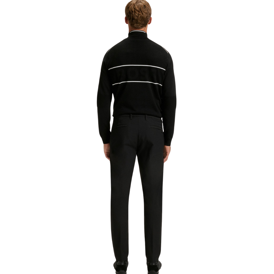 HUGO BOSS SLIM-FIT TROUSERS - BLACK