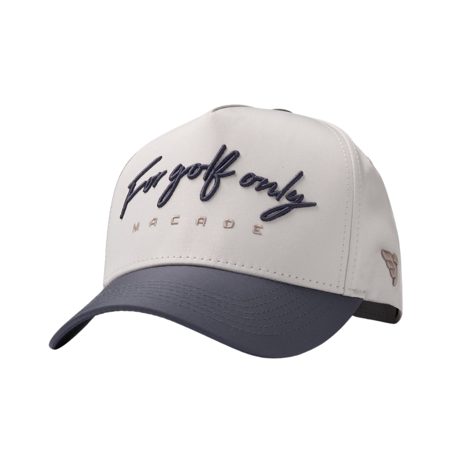 MACADE TWO-TONE SCRIPT SNAPBACK CAP - SPRUCE