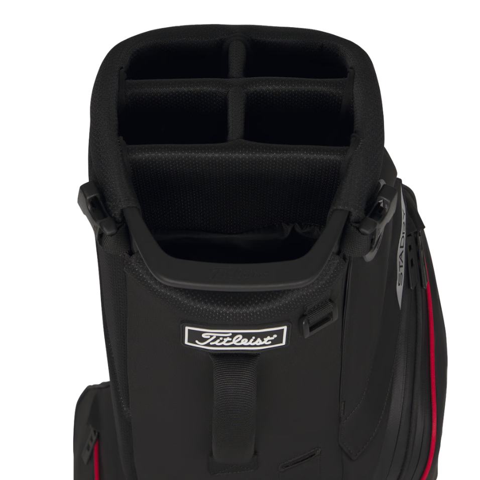 TITLEIST 2026 PLAYERS S5 STADRY STAND BAG - BLACK/RED/GRAPHITE