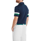FOOTJOY SLEEVE STRIPED PIQUE POLO - NAVY/GREEN/WHITE