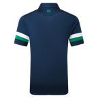 FOOTJOY SLEEVE STRIPED PIQUE POLO - NAVY/GREEN/WHITE