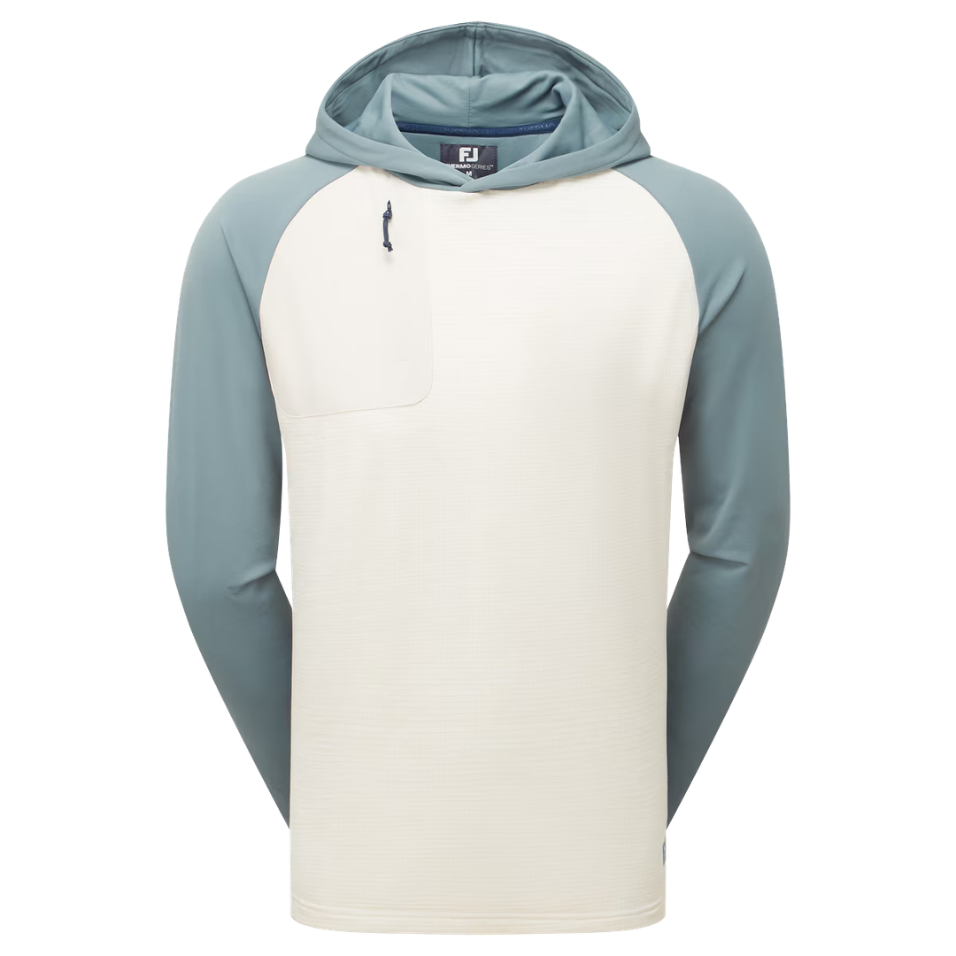 FOOTJOY THERMOSERIES INSULATED PULLOVER HOODIE - STONE/GREEN