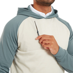 FOOTJOY THERMOSERIES INSULATED PULLOVER HOODIE - STONE/GREEN