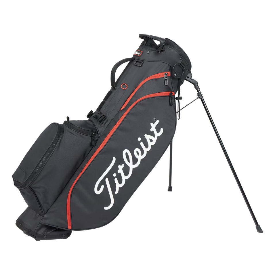 TITLEIST PLAYERS 4 STAND BAG - BLACK/RED