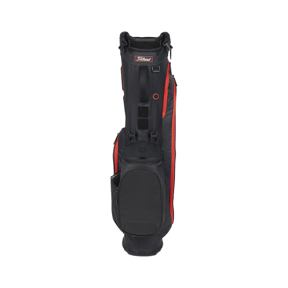 TITLEIST PLAYERS 4 STAND BAG - BLACK/RED