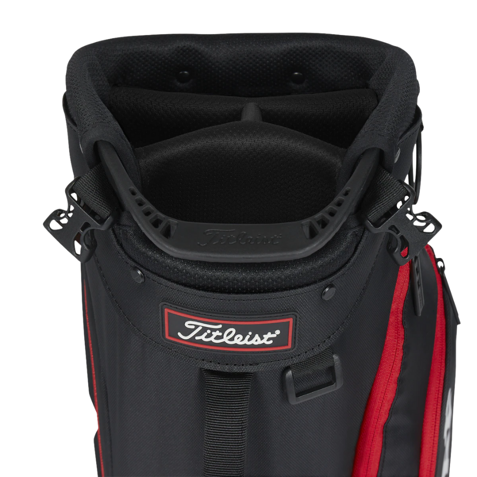 TITLEIST PLAYERS 4 STAND BAG - BLACK/RED