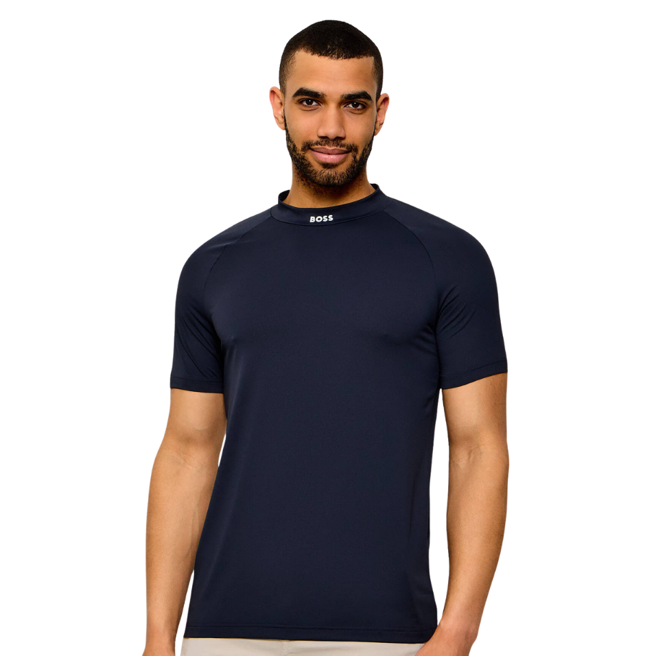 HUGO BOSS TS GOC BIRDIE MOCK POLO - DARK NAVY