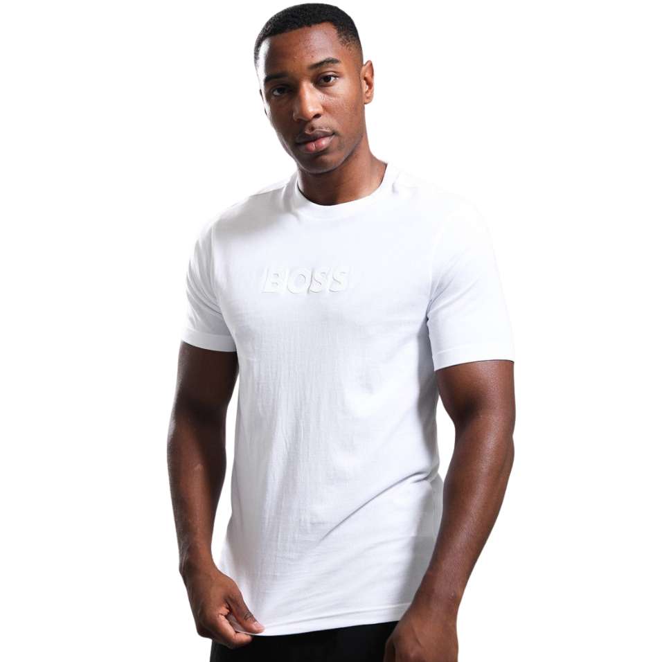 HUGO BOSS TS LOGO SHIRT - WHITE