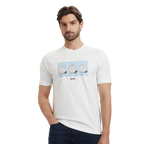 HUGO BOSS TS TERRACE PHOTO SHIRT - WHITE