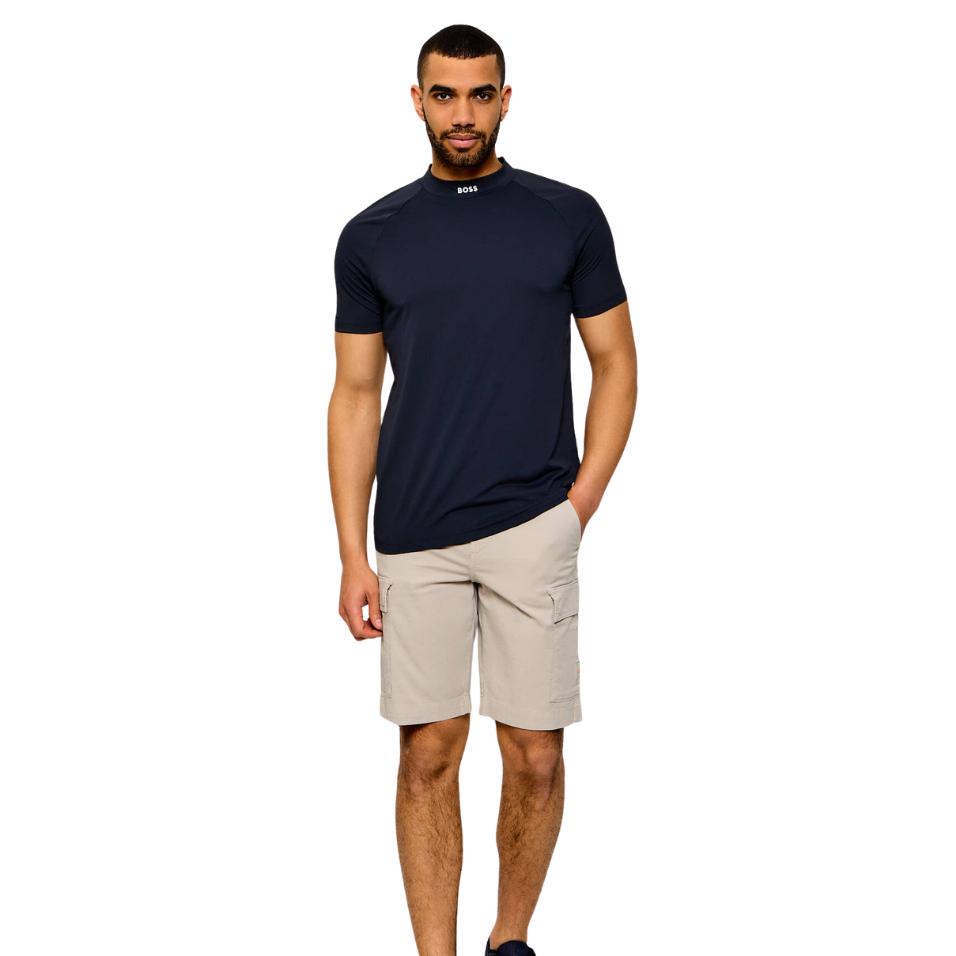 HUGO BOSS TS GOC BIRDIE MOCK POLO - DARK NAVY