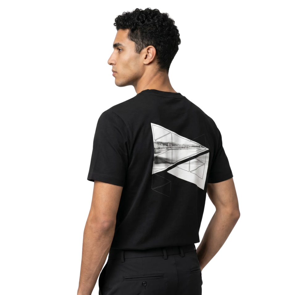 HUGO BOSS TS NETWORK PHOTO SHIRT - BLACK