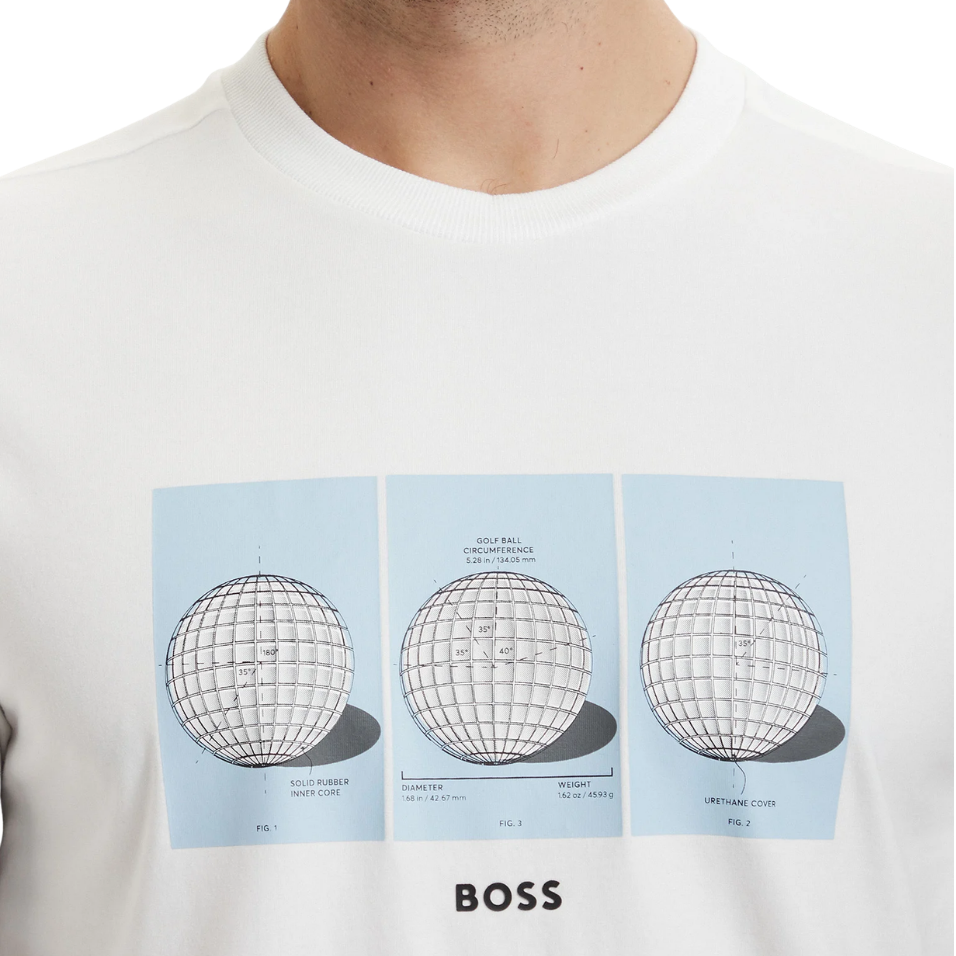 HUGO BOSS TS TERRACE PHOTO SHIRT - WHITE