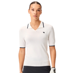 MACADE VERA CROPPED POLO - WHITE