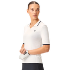 MACADE VERA CROPPED POLO - WHITE