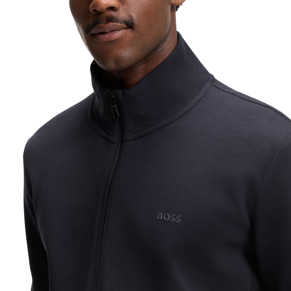 HUGO BOSS ZIP-UP SWEATSHIRT - DARK BLUE